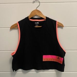 Stella McCartney Sport for Adidas Black and Orange top - size L